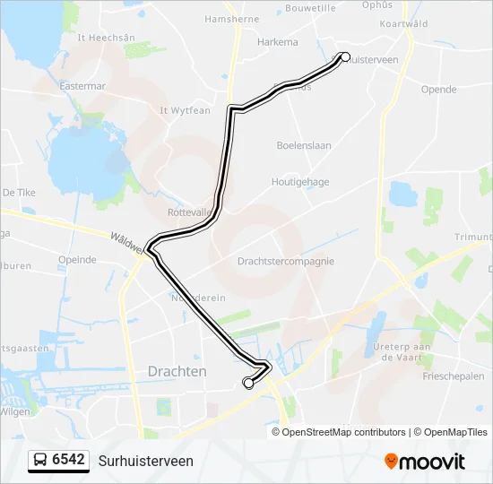 6542 Bus Line Map