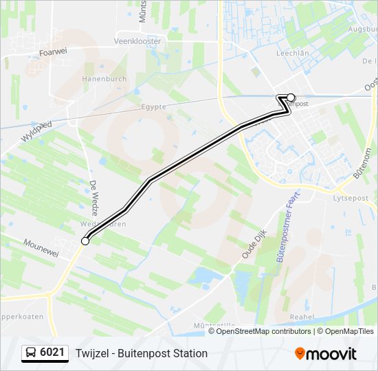 6021 Bus Line Map