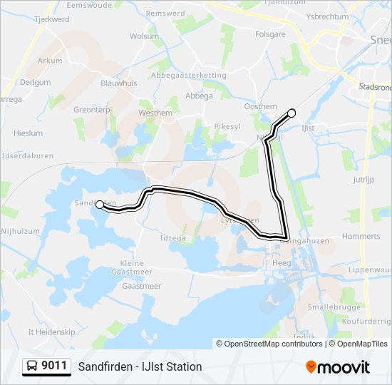 9011 Bus Line Map