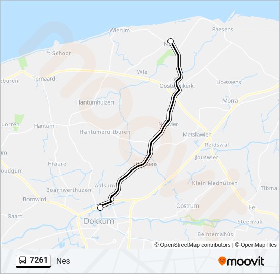 7261 Bus Line Map