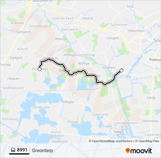 8991 Bus Line Map
