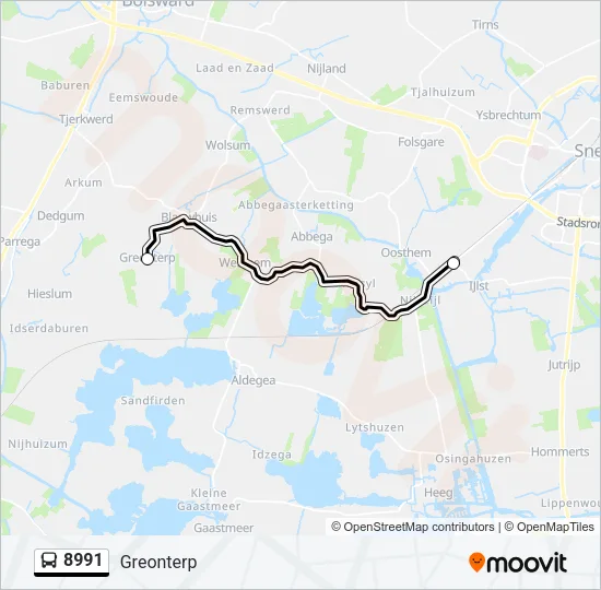 8991 Bus Line Map