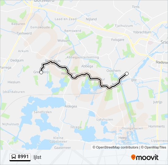 8991 Bus Line Map