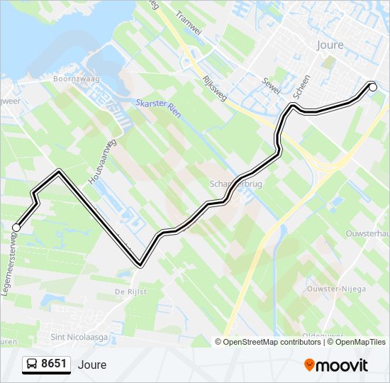 8651 Bus Line Map