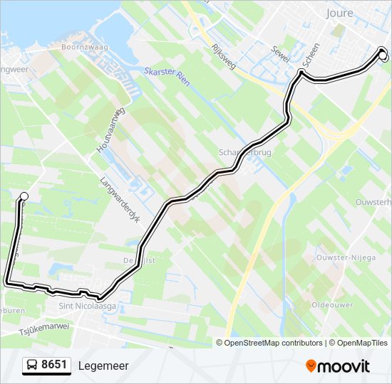 8651 Bus Line Map