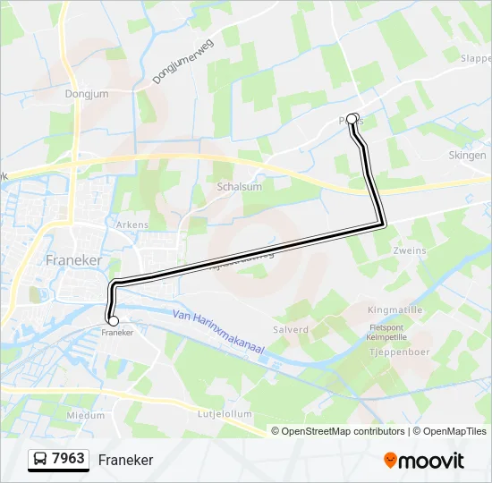 7963 Bus Line Map