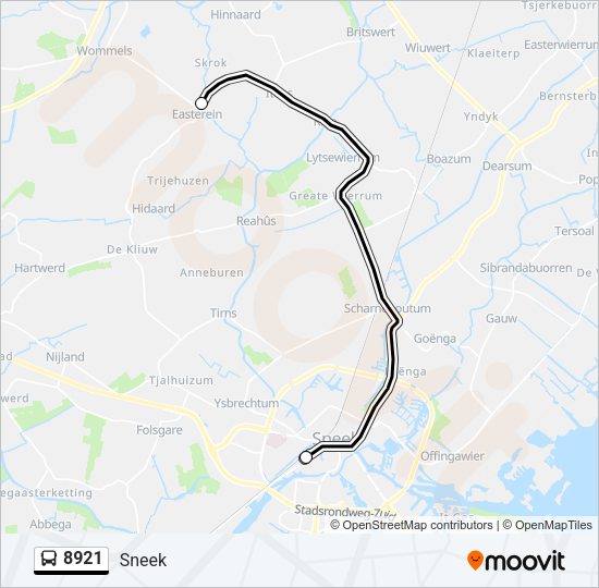 8921 Bus Line Map