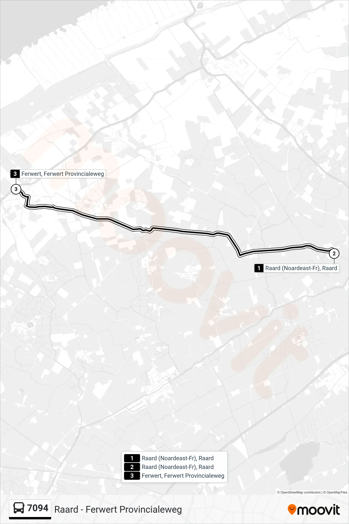 Lijn 7094 (bus, Ferwert): route en haltes op de kaart