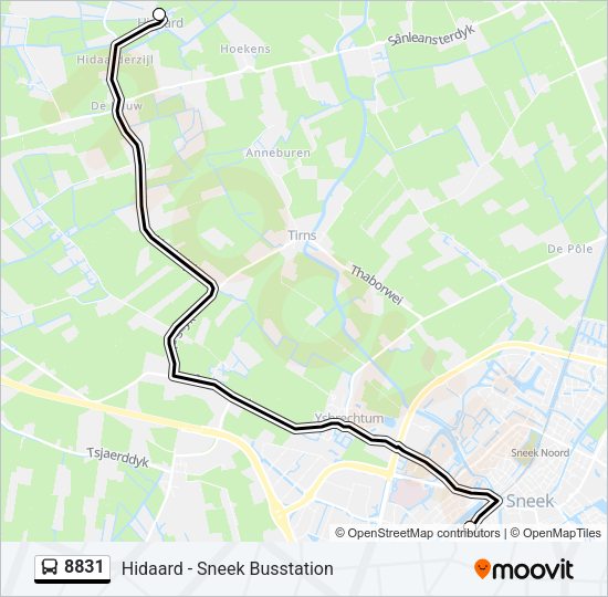 8831 Bus Line Map