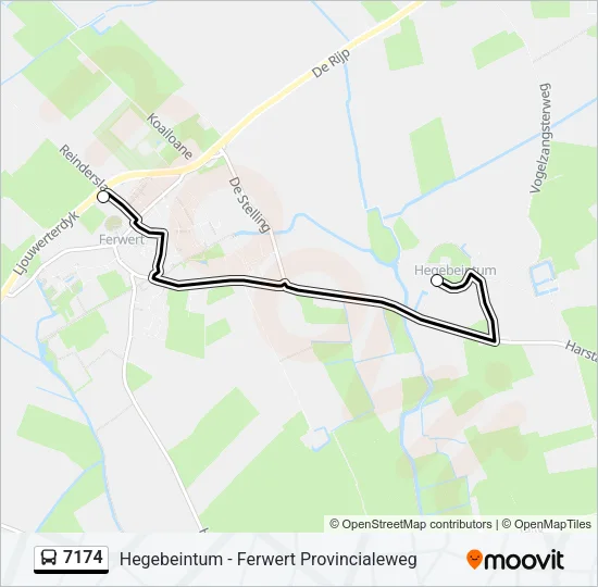 7174 Bus Line Map