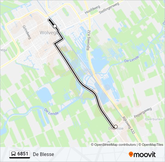 6851 Bus Line Map