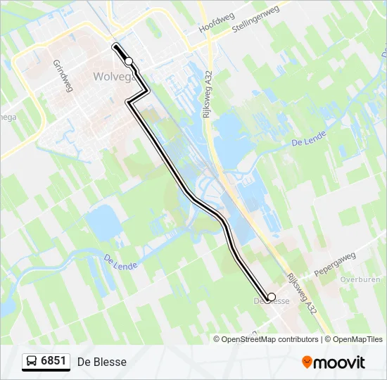 6851 Bus Line Map