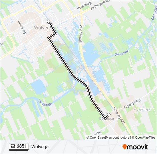 6851 Bus Line Map
