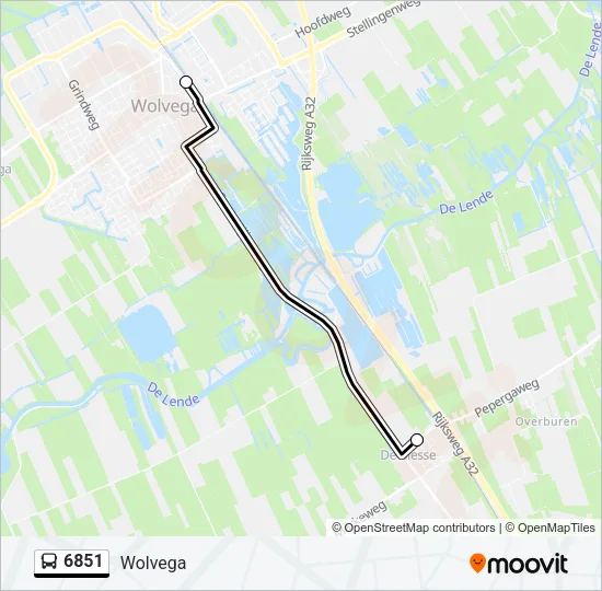6851 Bus Line Map