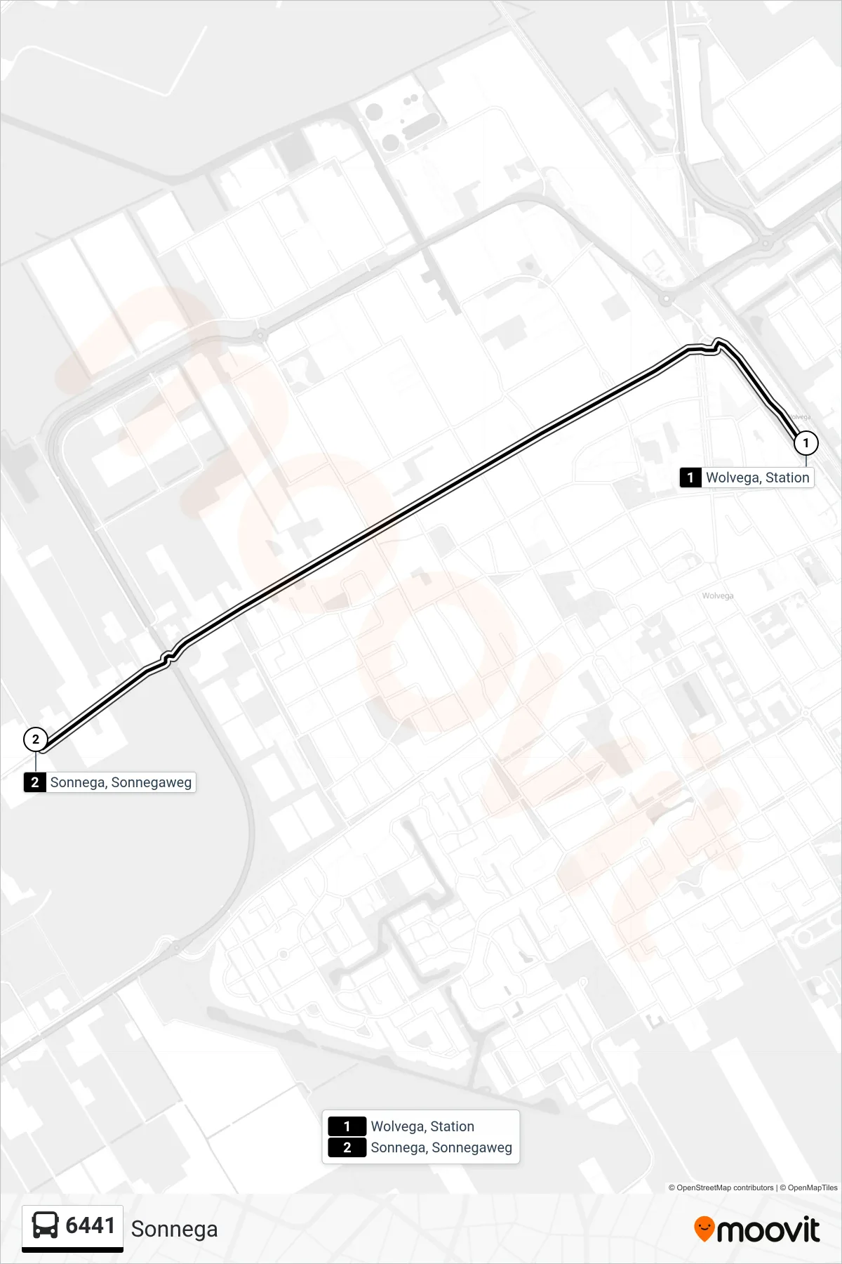 Lijn 6441 (bus, Sonnega): route en haltes op de kaart