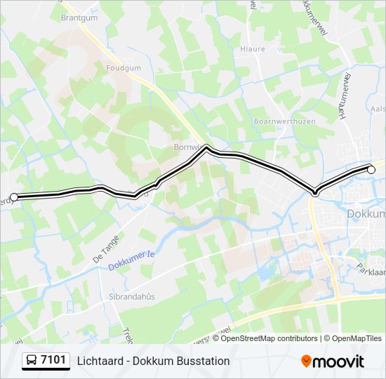 7101 Bus Line Map
