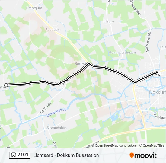 7101 Bus Line Map