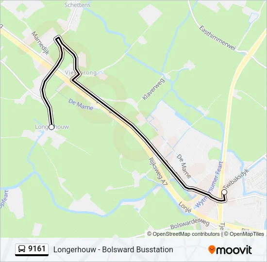 9161 Bus Line Map