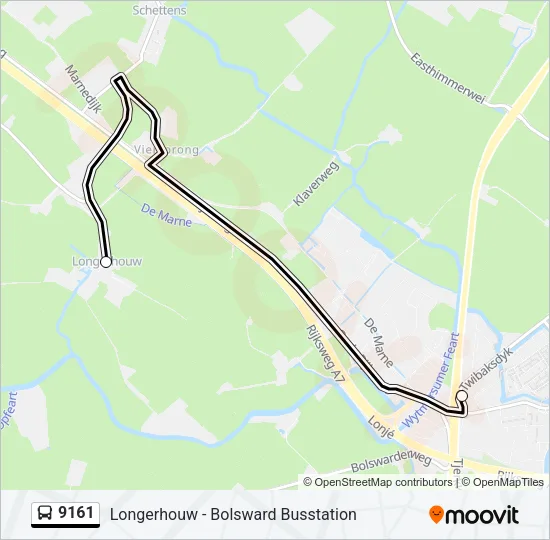9161 Bus Line Map