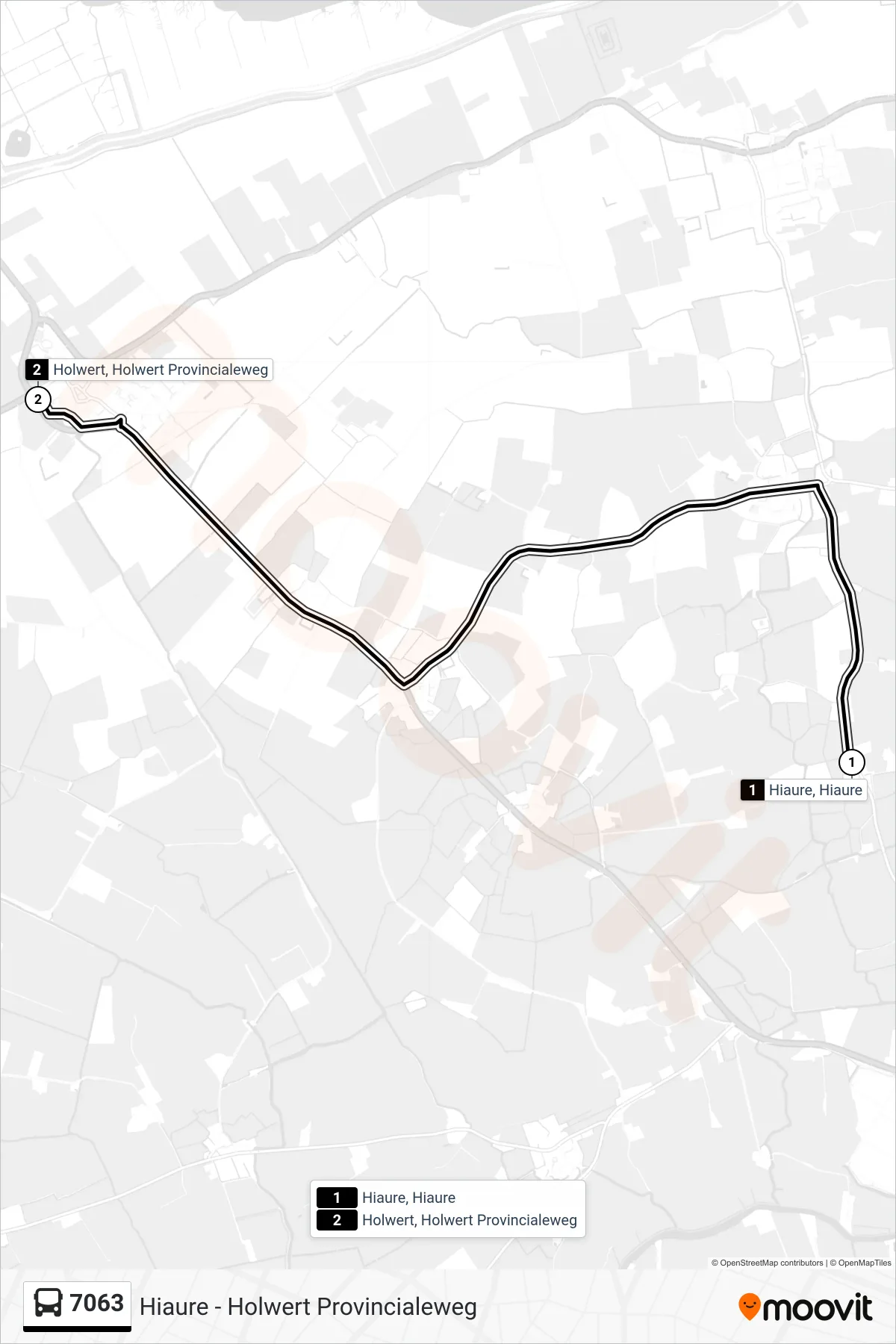 Lijn 7063 (bus, Holwert): route en haltes op de kaart