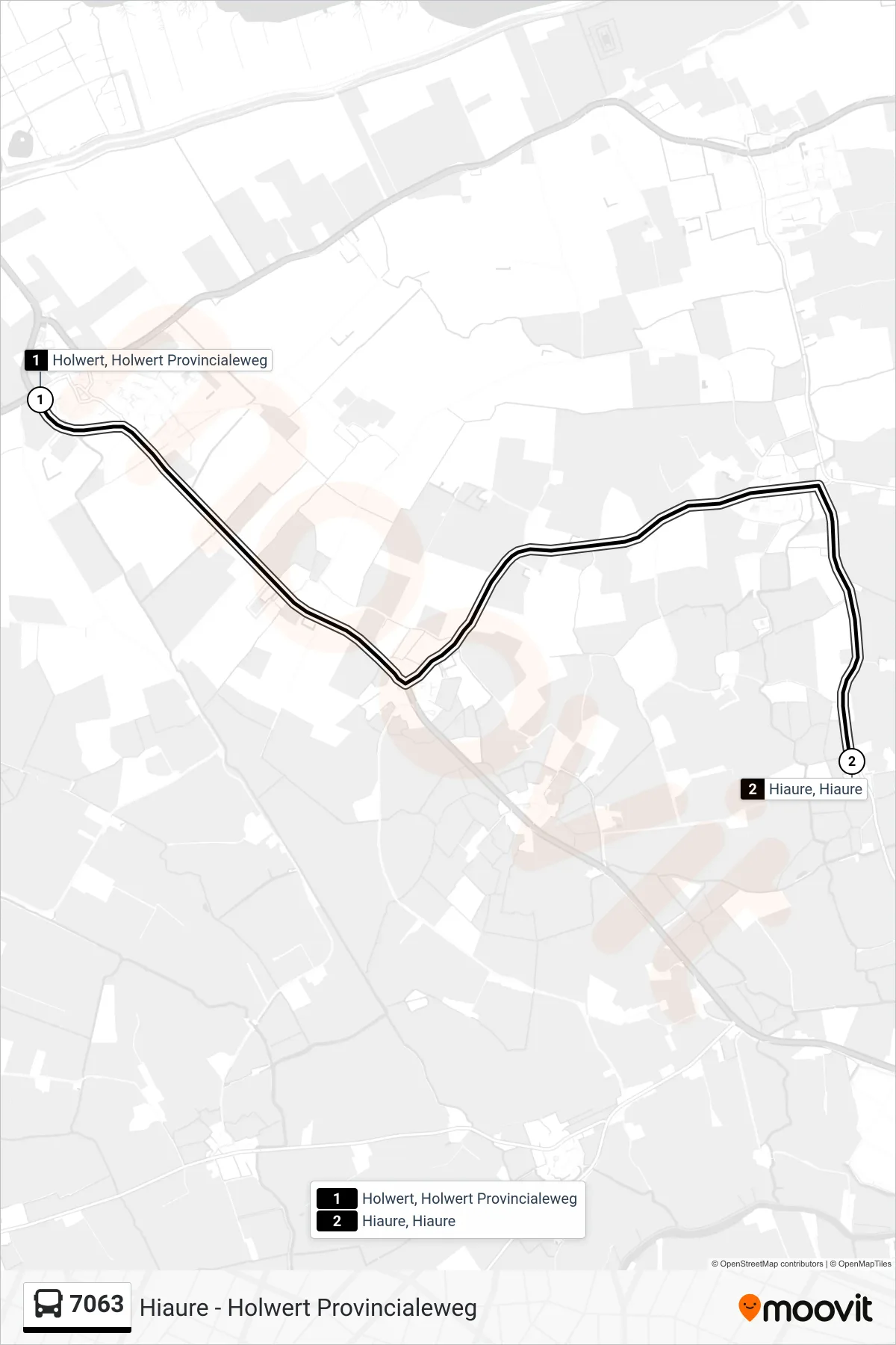 Lijn 7063 (bus, Hiaure): route en haltes op de kaart