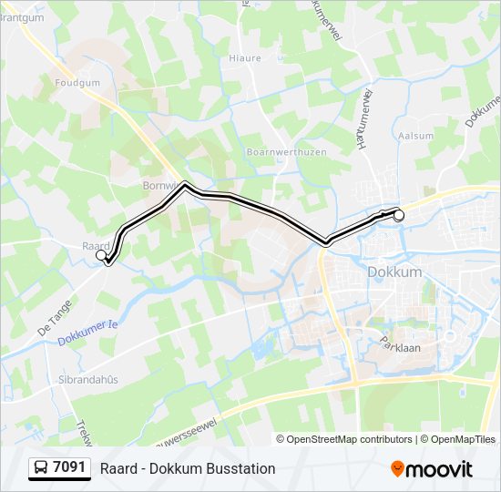 7091 Bus Line Map