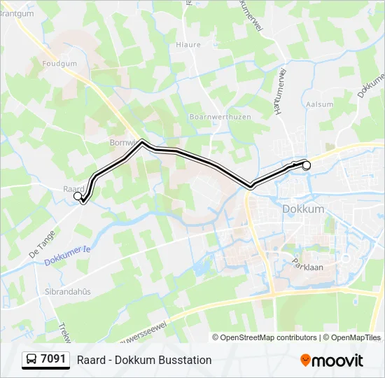 7091 Bus Line Map