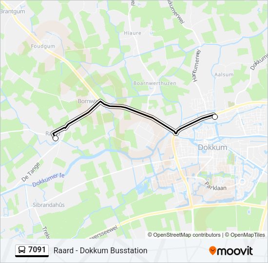 7091 Bus Line Map