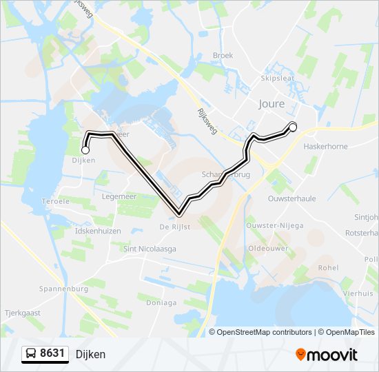 8631 Bus Line Map