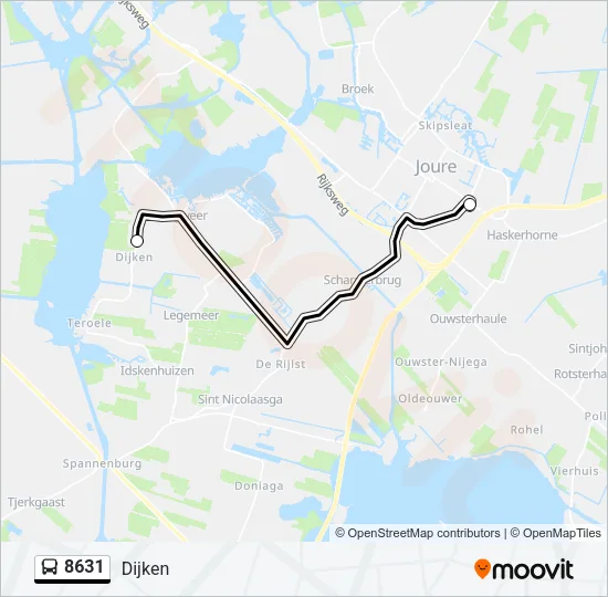 8631 Bus Line Map