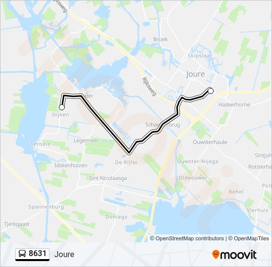 8631 Bus Line Map