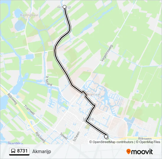 8731 Bus Line Map