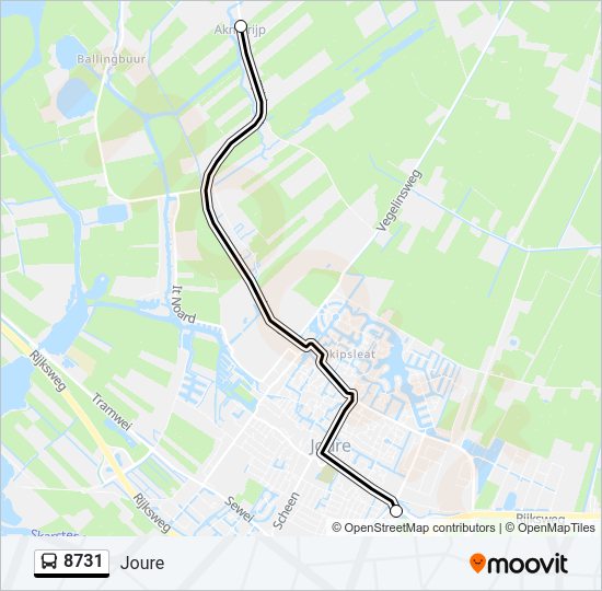 8731 Bus Line Map