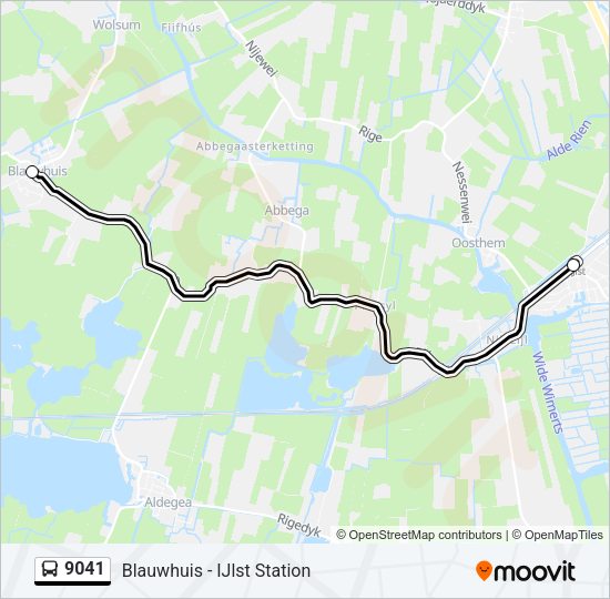 9041 Bus Line Map