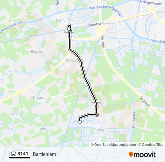 8141 Bus Line Map