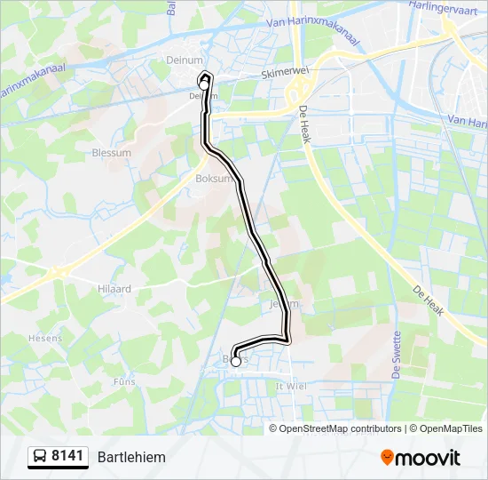 8141 Bus Line Map