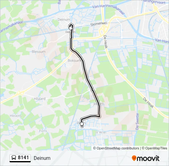 8141 Bus Line Map