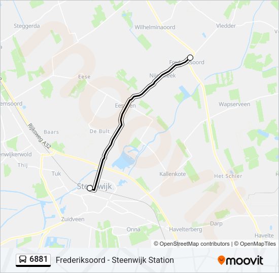 6881 Bus Line Map