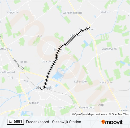6881 Bus Line Map