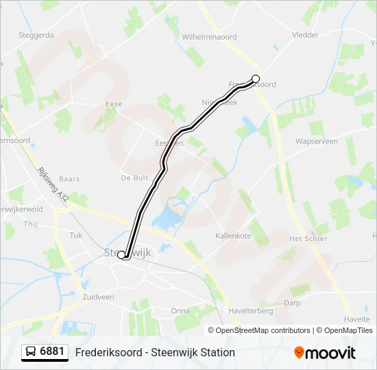 6881 Bus Line Map