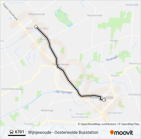 6701 Bus Line Map