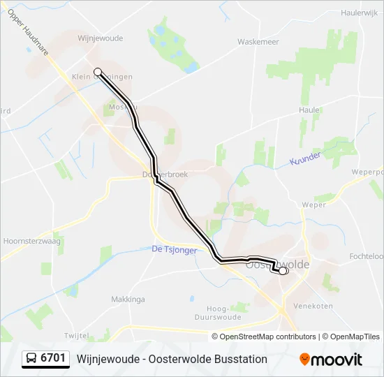6701 Bus Line Map