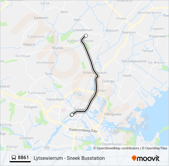 8861 Bus Line Map