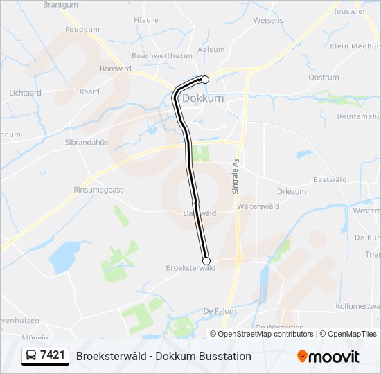 7421 Bus Line Map