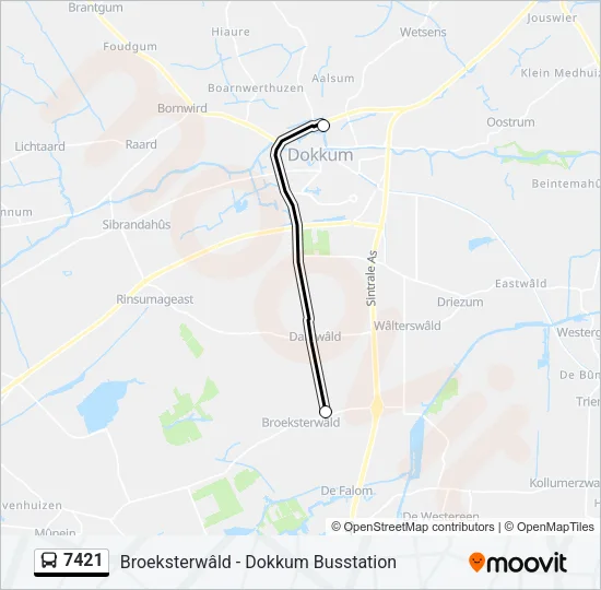 7421 Bus Line Map