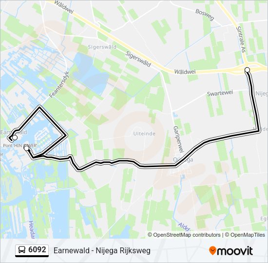 6092 Bus Line Map