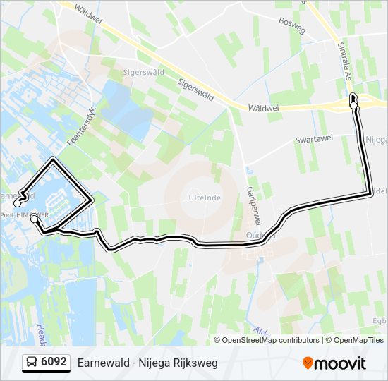 6092 Bus Line Map