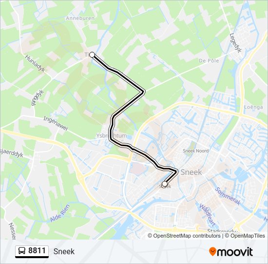 8811 Bus Line Map