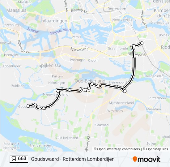 663 Bus Line Map