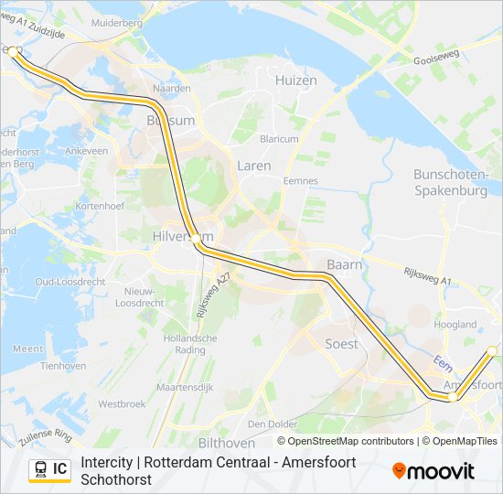 IC Train Line Map